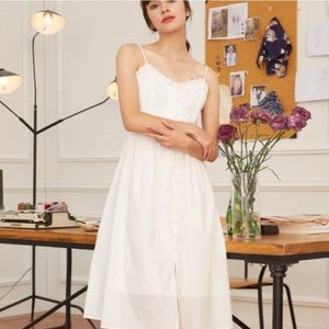 Simple Retro Cotton Camisole Dress